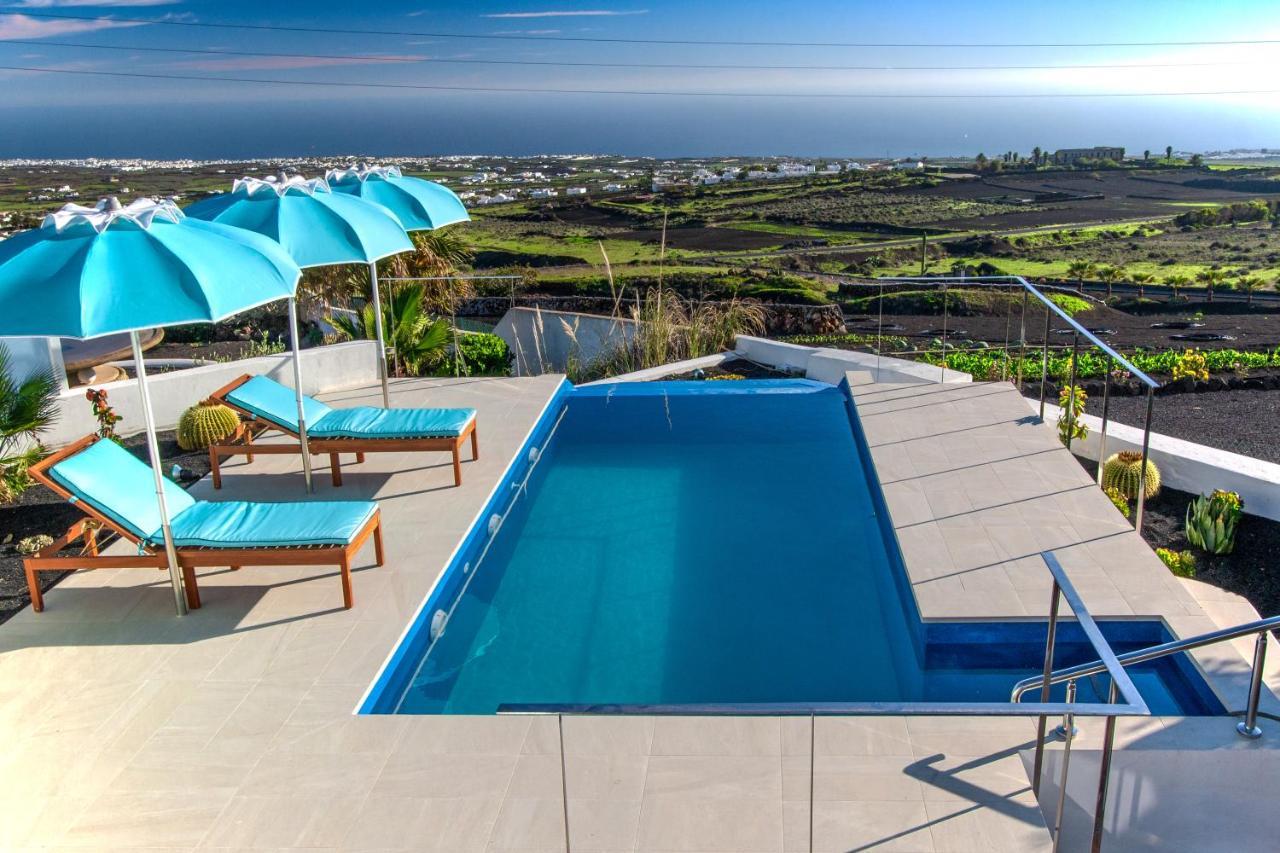 "New" Deluxe Designer Villa Infinity, With Panoramic Sea Views,Own Exclusive Heated Private Pool, Subtropical Gardens Tías Εξωτερικό φωτογραφία